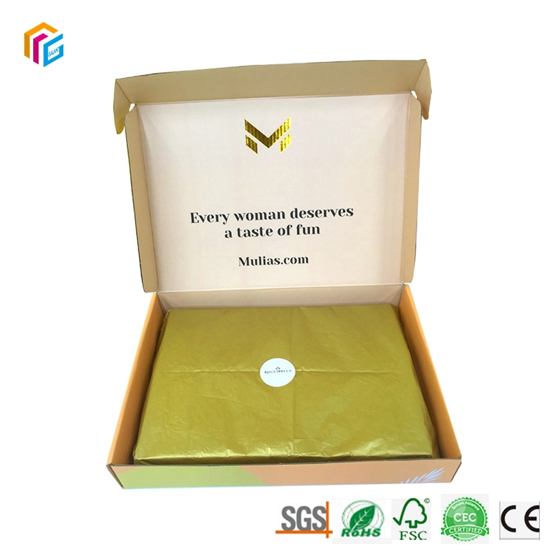 Personalized Logo Print Garment Underwear Apparel Packaging Luxury Corrugated Cardboard Cartons Shipping Mailer Box