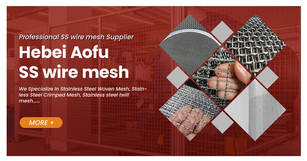 Aofu Wiremesh Good Air Permeability Metal Wire Welded Mesh Manufacturers Wholesale Crimped Wire Mesh Weaving China 1.0mm Plate Thickness Crimped Weave Wire Mesh